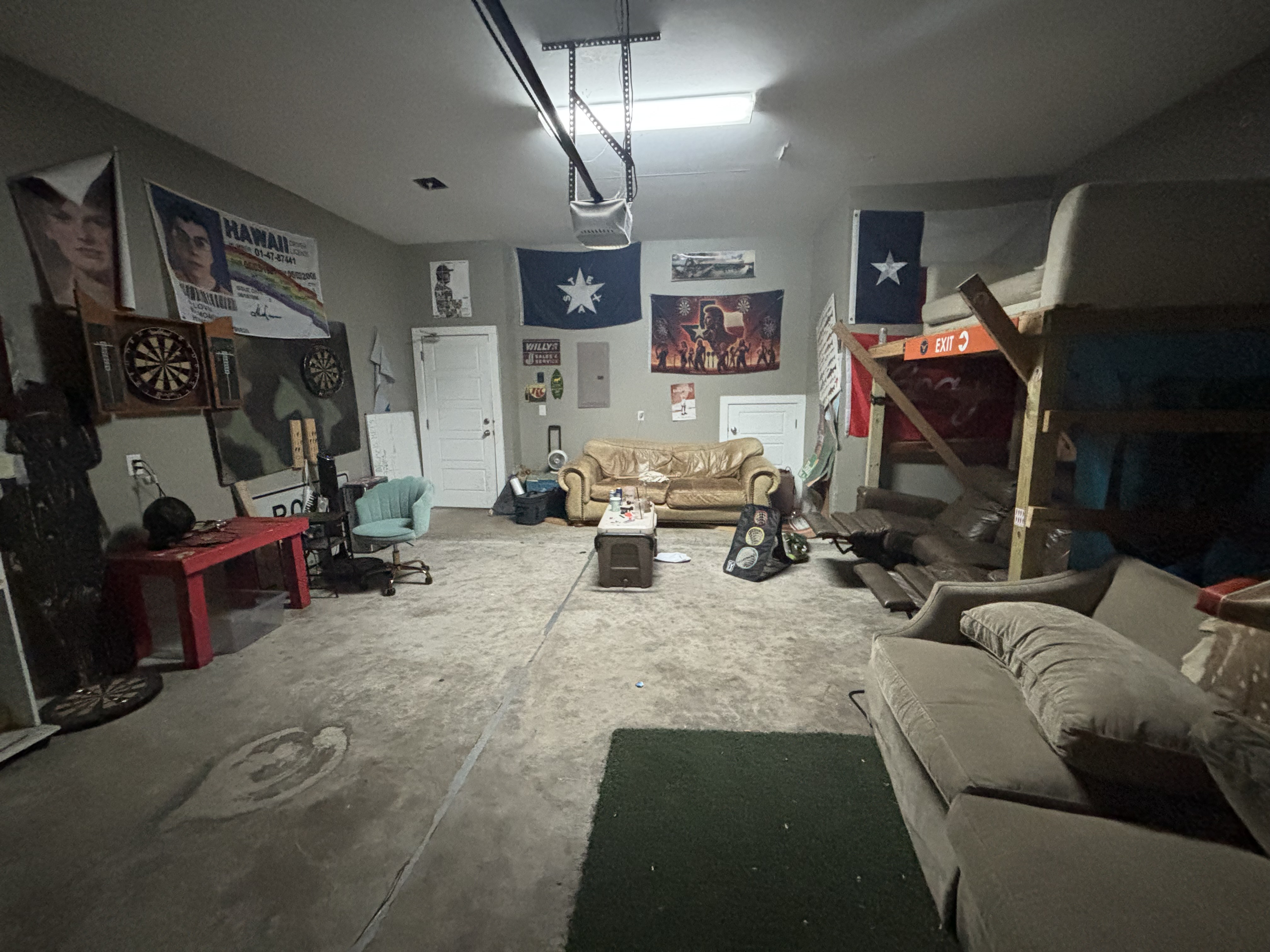 A cluttered garage before GABS