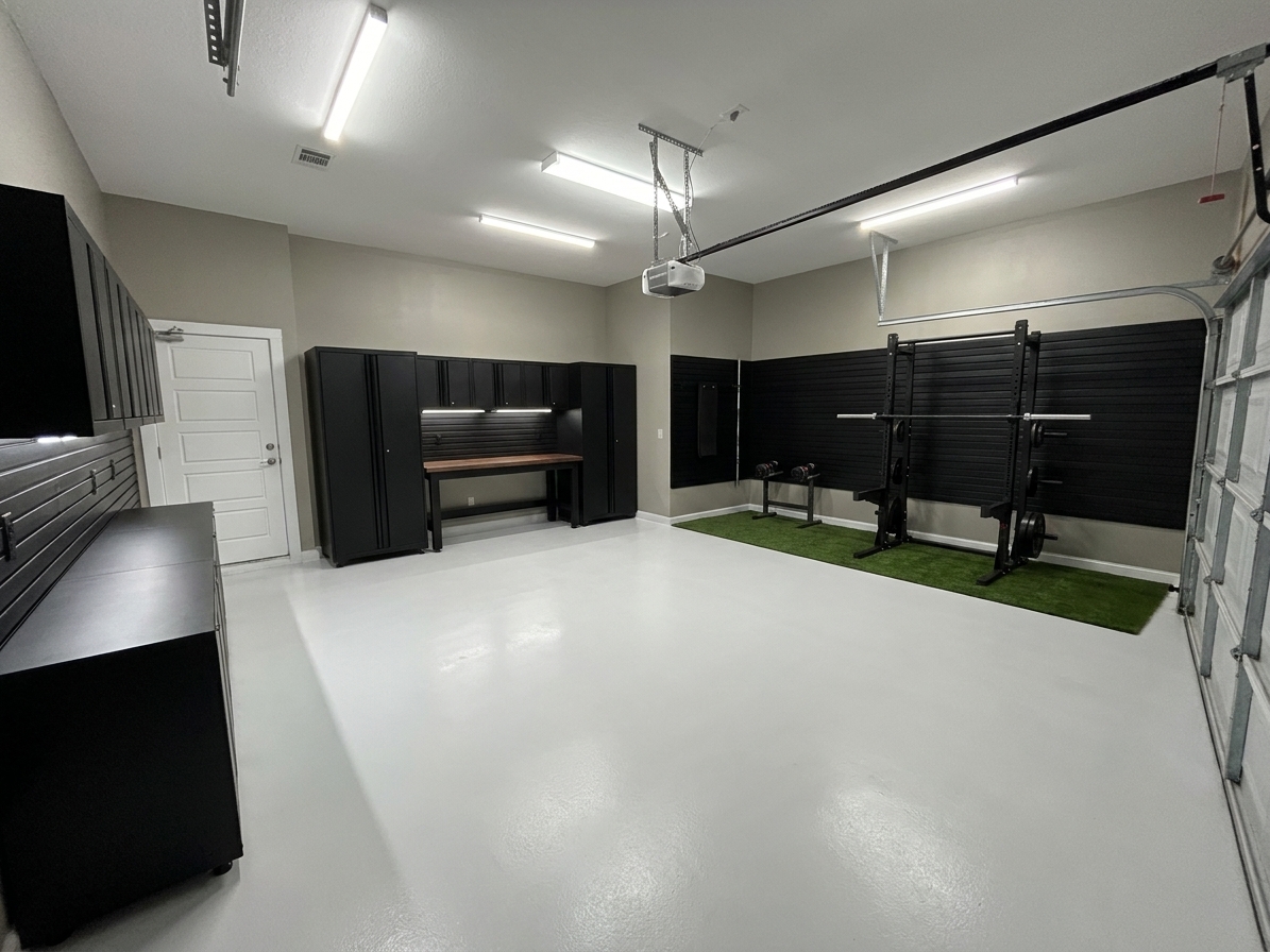 GABS garage — home-gym corner